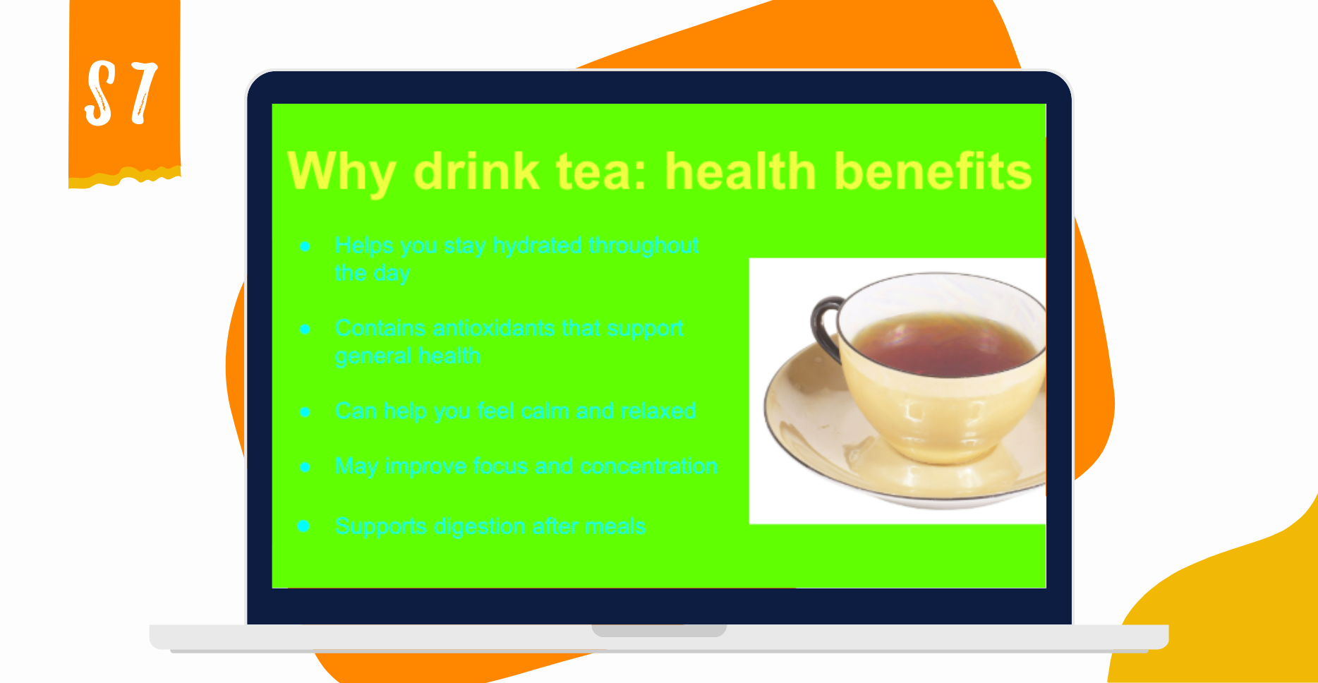 S7 slides to fix template